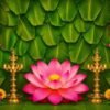Banana Patra Traditional Indian Backdrop Janmashtami & Pooja Decoration