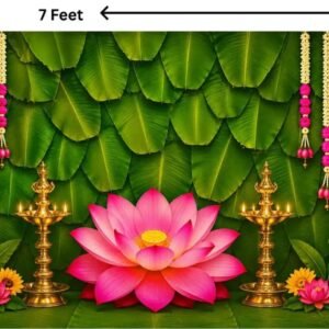 Banana Patra Traditional Indian Backdrop Janmashtami & Pooja Decoration