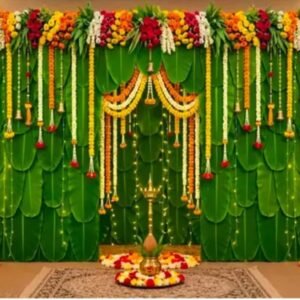 Banana Patra Decoration Backdrop | Traditional Indian All Festival Decor