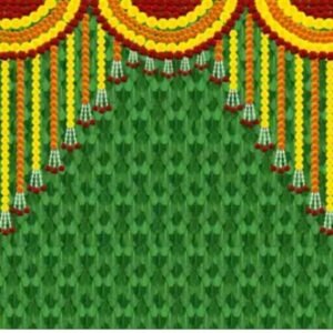 Banana Patra Decoration Traditional Indian Backdrop | Janmashtami & Pooja