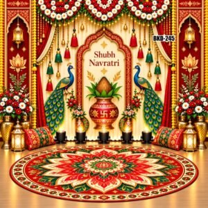 Navratri Festive Celebration Design Backdrop