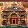 Navratri Festive Celebration Design  Backdrop