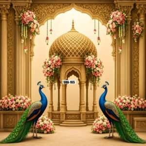 Festive backdrop for home pooja, backdrop decoration cloth