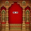 Festive backdrop for home pooja, backdrop decoration cloth