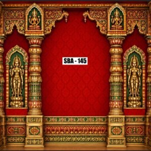 Festive backdrop for home pooja, backdrop decoration cloth