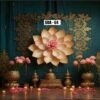 Festive backdrop for home pooja, backdrop decoration cloth