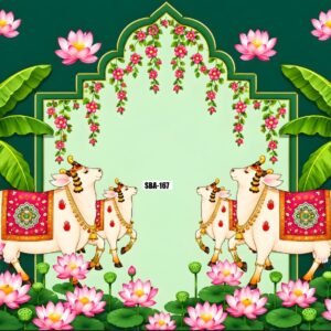 Printed Fabric Backdrop for Birthday Party, Wedding Stage Decoration, Anniversary Celebration, Festival Events, Engagement, Mehndi, Haldi, Cultural Functions & Home Outdoor Décor Cloth Banner for Wall Decoration, Cake Photography Background & Event Decoration