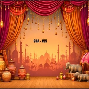Printed Fabric Backdrop for Birthday Party, Wedding Stage Decoration, Anniversary Celebration, Festival Events, Engagement, Mehndi, Haldi, Cultural Functions & Home Outdoor Décor Cloth Banner for Wall Decoration, Cake Photography Background & Event Decoration