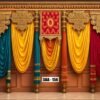Printed Fabric Backdrop for Birthday Party, Wedding Stage Decoration, Anniversary Celebration, Festival Events, Engagement, Mehndi, Haldi, Cultural Functions & Home Outdoor Décor Cloth Banner for Wall Decoration, Cake Photography Background & Event Decoration