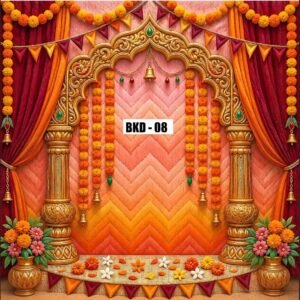 Printed Fabric Backdrop for Birthday Party, Wedding Stage Decoration, Anniversary Celebration, Festival Events, Engagement, Mehndi, Haldi, Cultural Functions & Home Outdoor Décor Cloth Banner for Wall Decoration, Cake Photography Background & Event Decoration